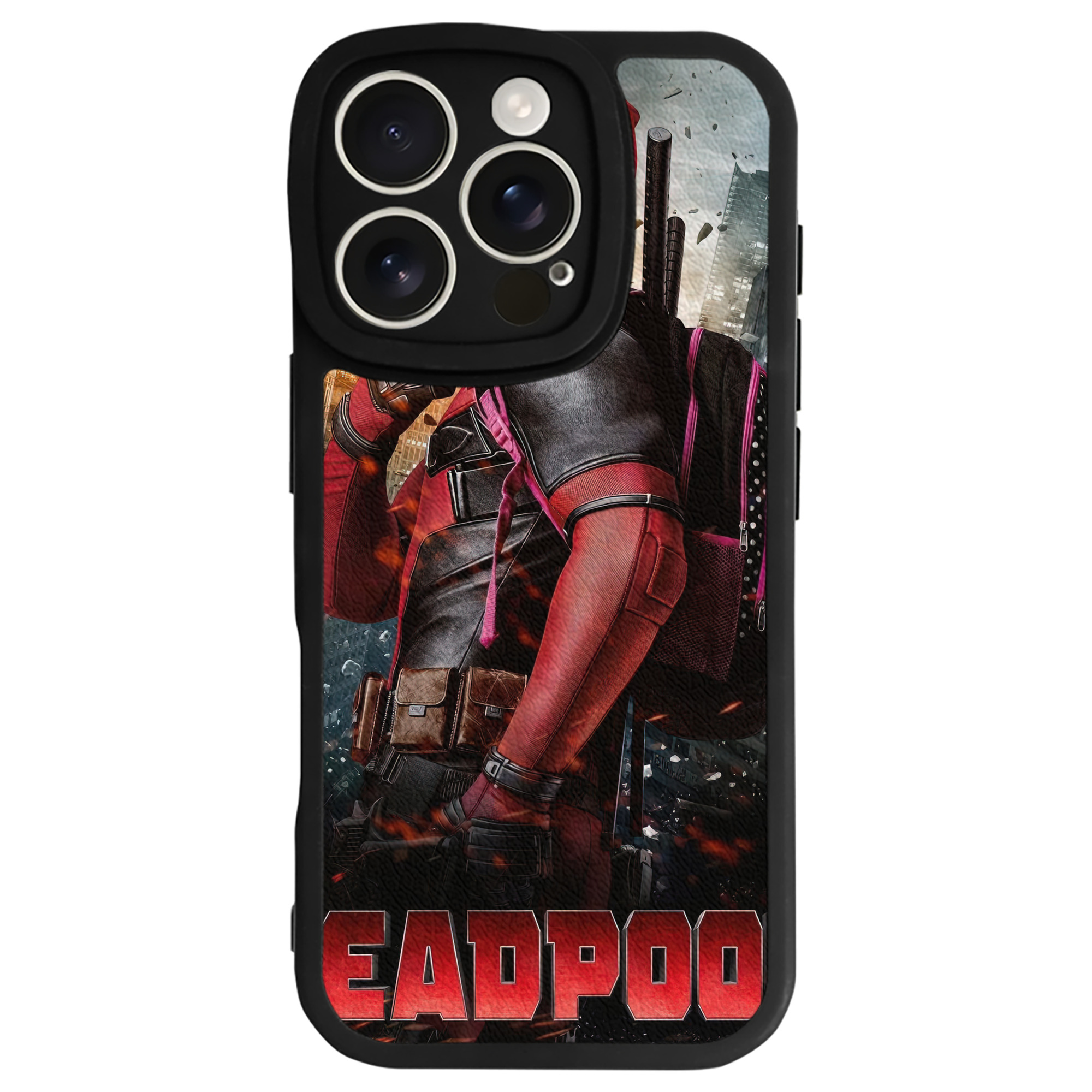 （画像用） Deadpool デッドプール 【iPhone 16シリーズ対応】シリコンスマホケース（レザー調） 材質：シリコン
